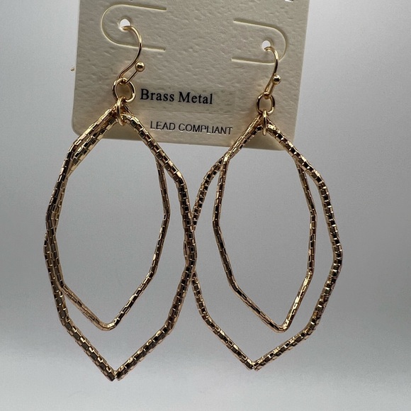3/$38 Gold Tone Geometric NWT Earrings - Picture 2 of 2